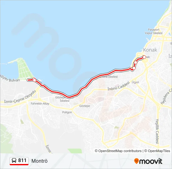 811 Bus Line Map
