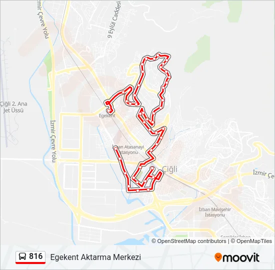 816 Bus Line Map