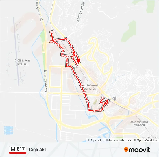 817 Bus Line Map