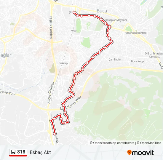 818 Bus Line Map