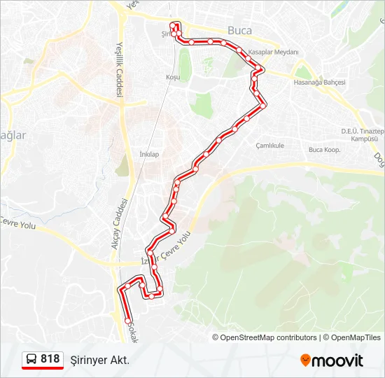 818 Bus Line Map