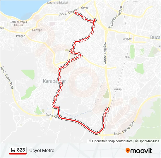 823 Bus Line Map