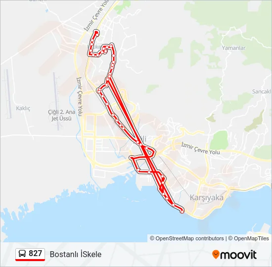 827 Bus Line Map