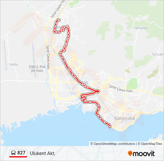 827 Bus Line Map