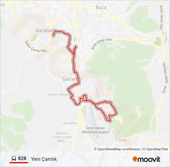 828 Bus Line Map