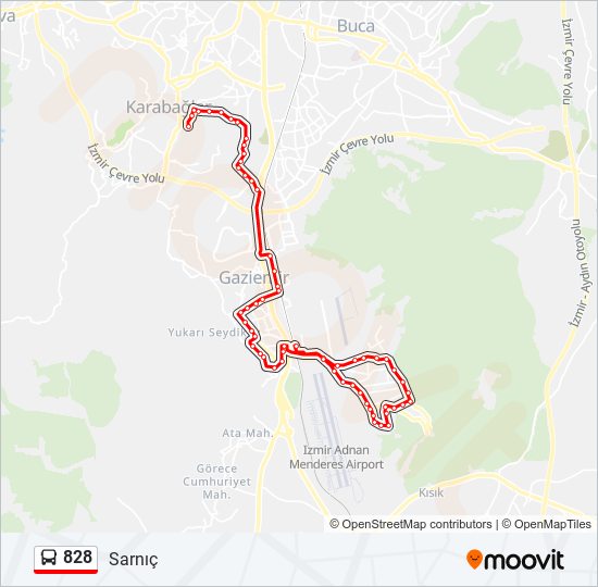 828 bus Line Map