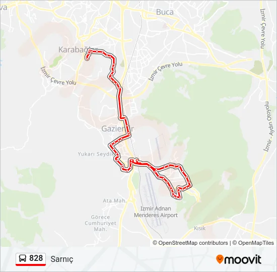 828 Bus Line Map