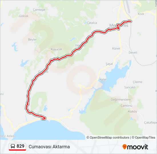 829 Bus Line Map