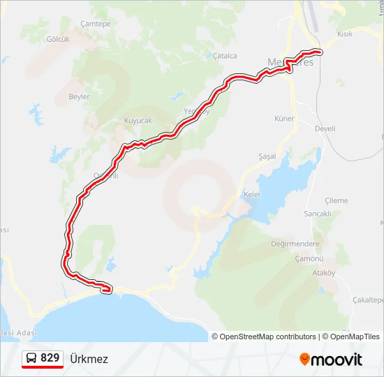 829 Bus Line Map