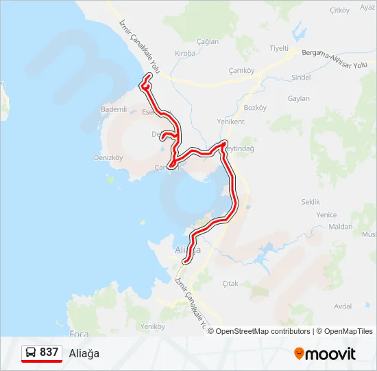 837 Bus Line Map