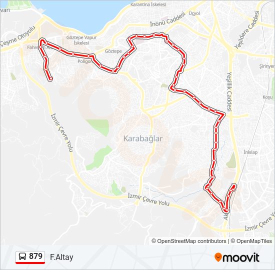 879 bus Line Map