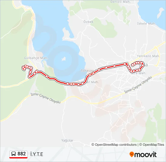 882 Bus Line Map