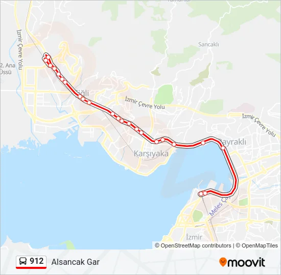 912 Bus Line Map