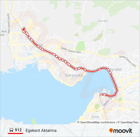 912 Bus Line Map