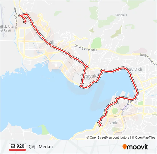 920 Bus Line Map