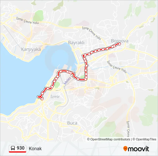 930 Bus Line Map