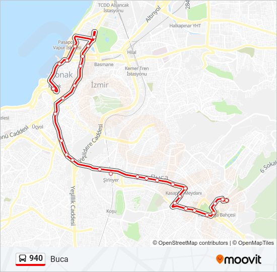 940 bus Line Map