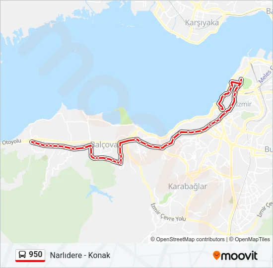 950 Bus Line Map