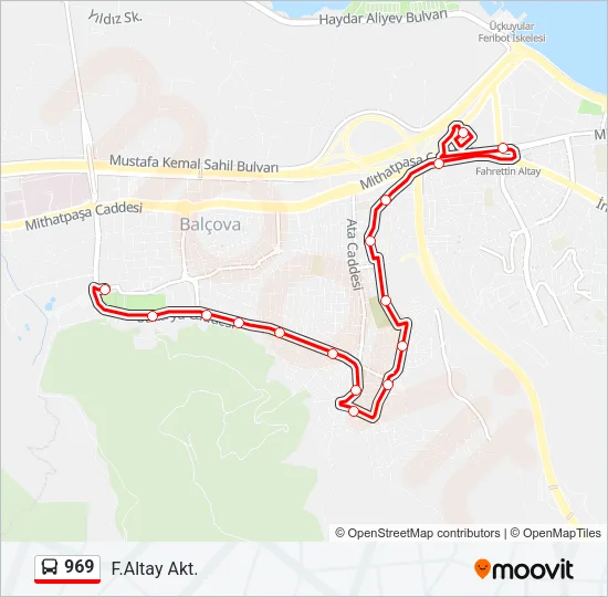 969 Bus Line Map