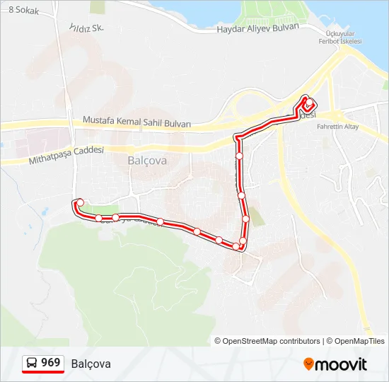 969 Bus Line Map
