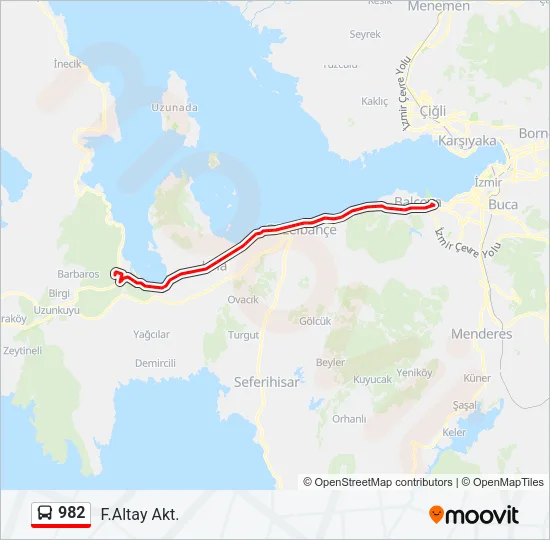 982 Bus Line Map
