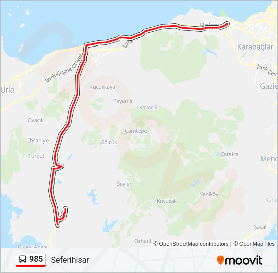 985 Bus Line Map