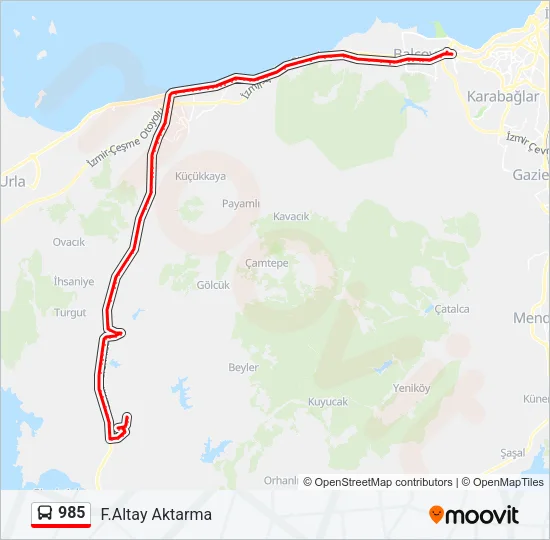 985 Bus Line Map