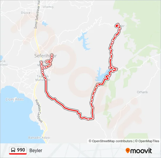 990 Bus Line Map