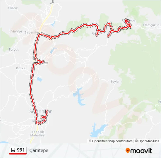 991 Bus Line Map