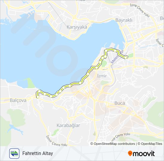 T2 tramvay Hattı Haritası