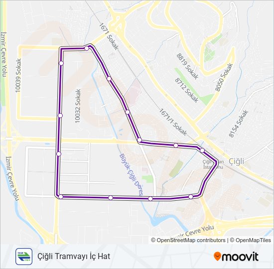 T3 tramvay Hattı Haritası