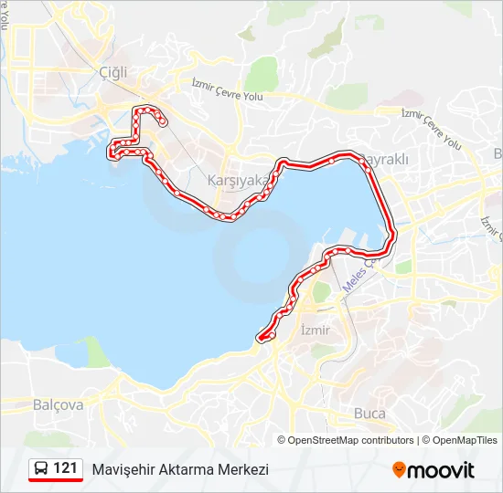 121 Bus Line Map