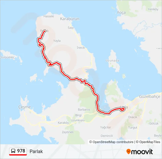 978 Bus Line Map