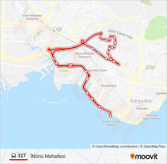 327 Bus Line Map