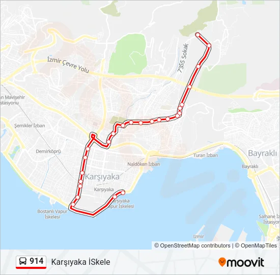 914 Bus Line Map