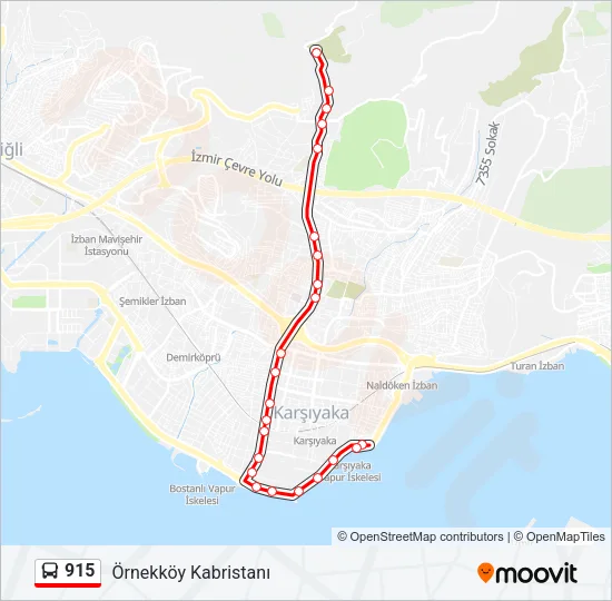 915 Bus Line Map