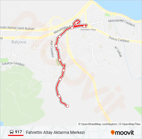 917 Bus Line Map