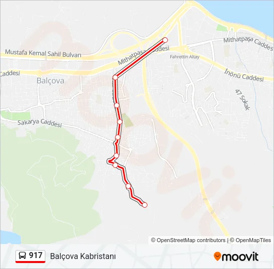 917 Bus Line Map