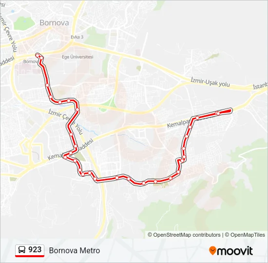 923 Bus Line Map