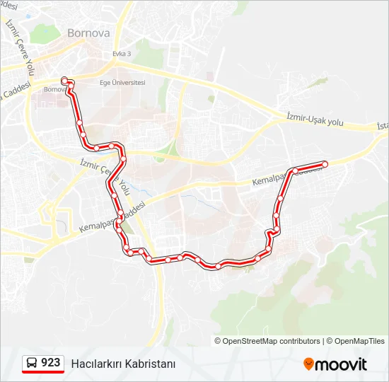 923 Bus Line Map