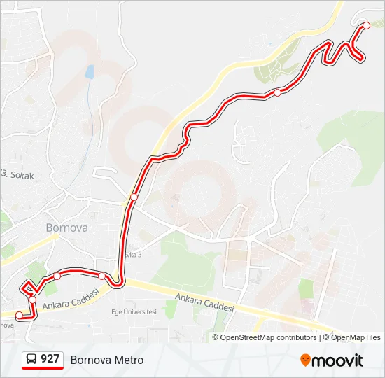 927 Bus Line Map