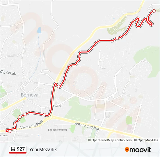 927 Bus Line Map