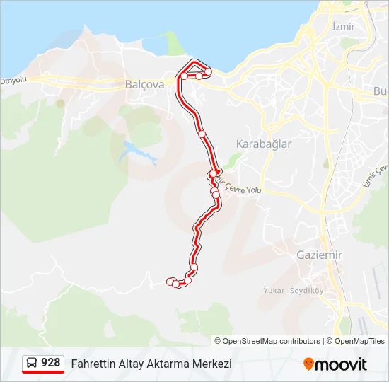 928 Bus Line Map