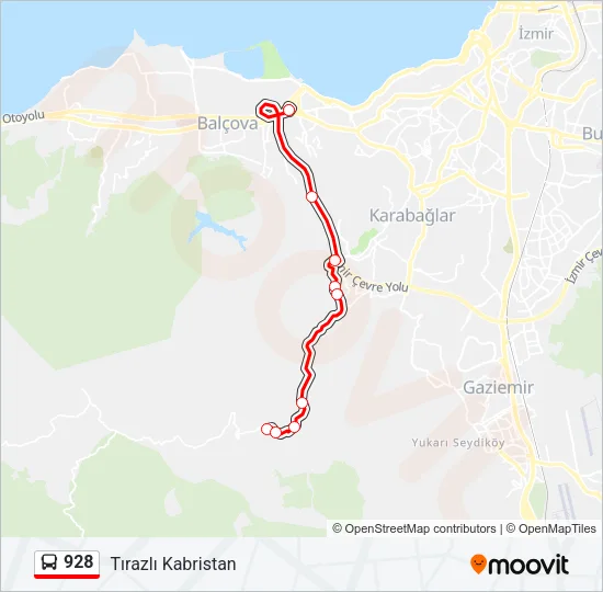 928 Bus Line Map