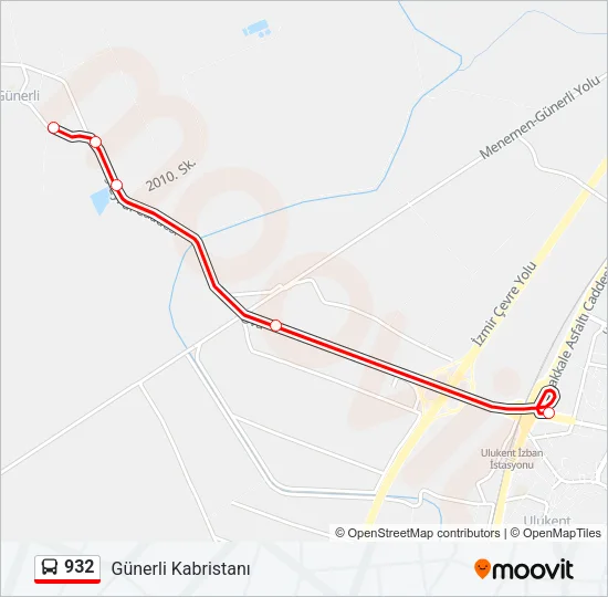 932 Bus Line Map