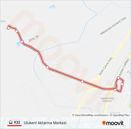 932 Bus Line Map