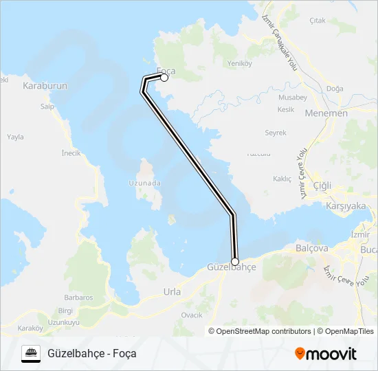 GÜZELBAHÇE - FOÇA  Line Map