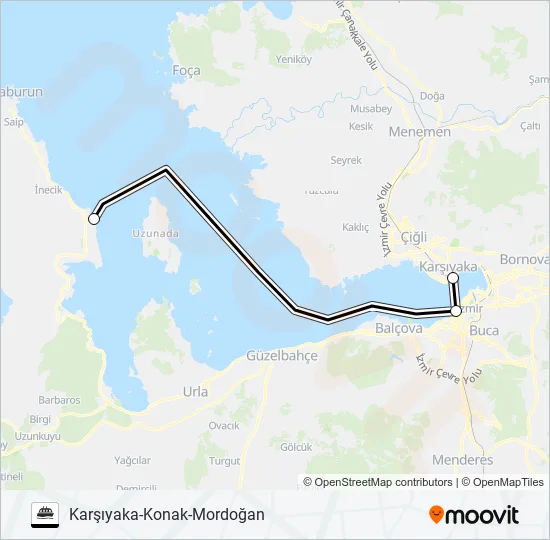KARŞIYAKA-KONAK-MORDOĞAN  Line Map