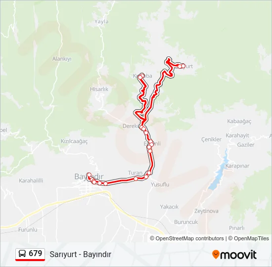 679 Bus Line Map