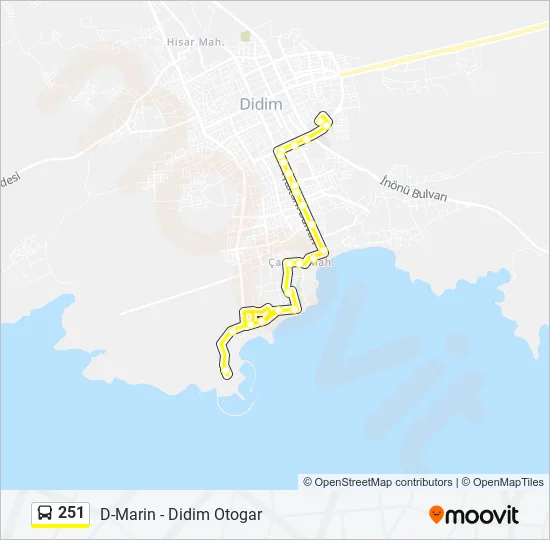 251 Bus Line Map
